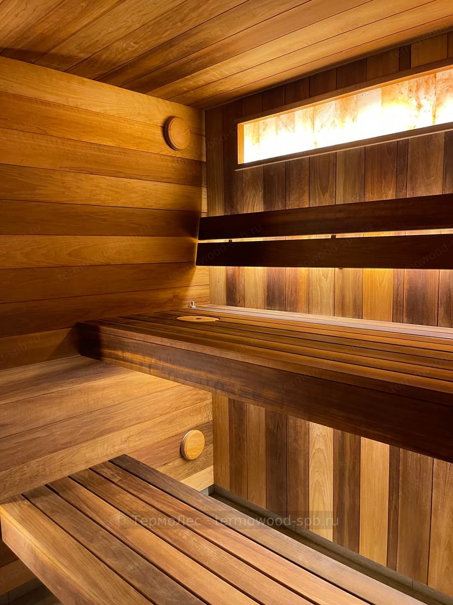 Полок из термоосины/ольхи 27×140 мм (1500–3000 мм)