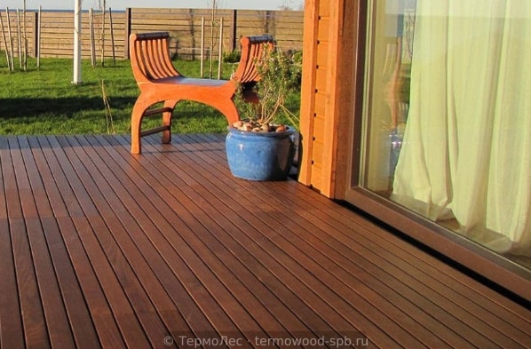 Терраса из термоясеня Экстра